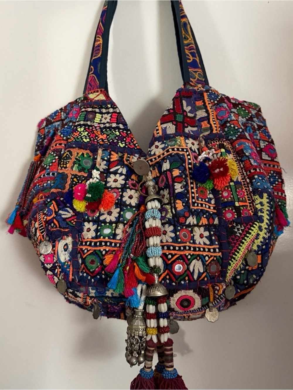 Boho Embroidered Multicolor Women’s Hobo Bag